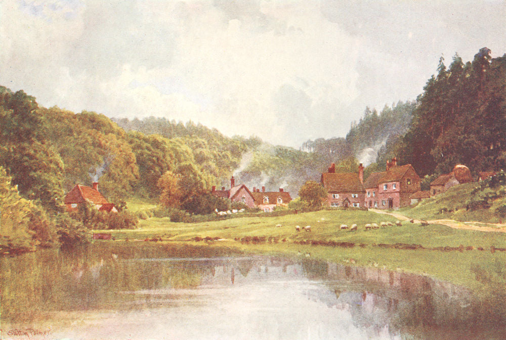 SURREY. St, way to Leith Hill 1912 old antique vintage print picture